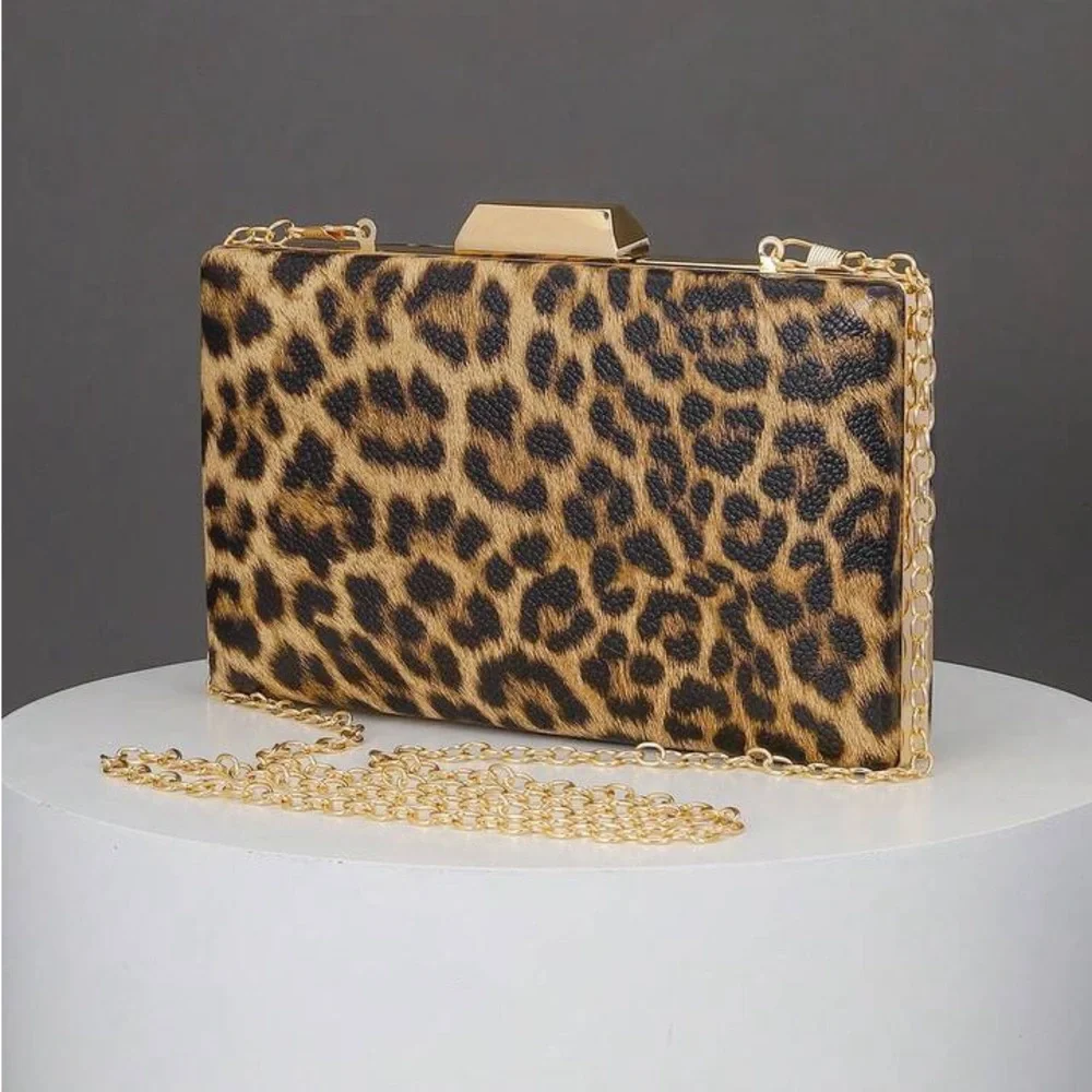 Leopard Print Clutch Bag - Picture 3 of 6